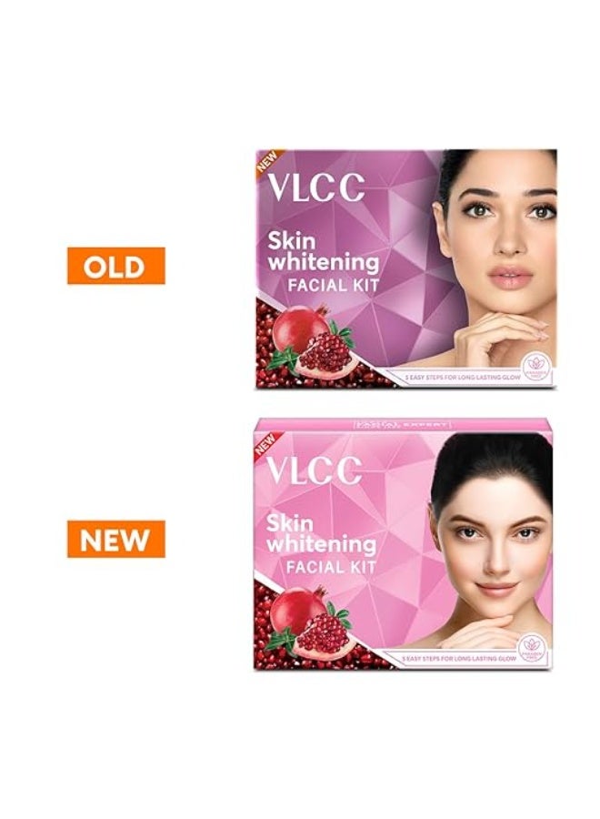 VLCC Skin Whitening Facial Kit - 25g X 3 (75g) (Pack of 3) | Pore Minimizing, Exfoliating and Brightening Skin | Helps Brighten Skin Tone | Even Complexion With Comfrey & Turmeric. - Image 2